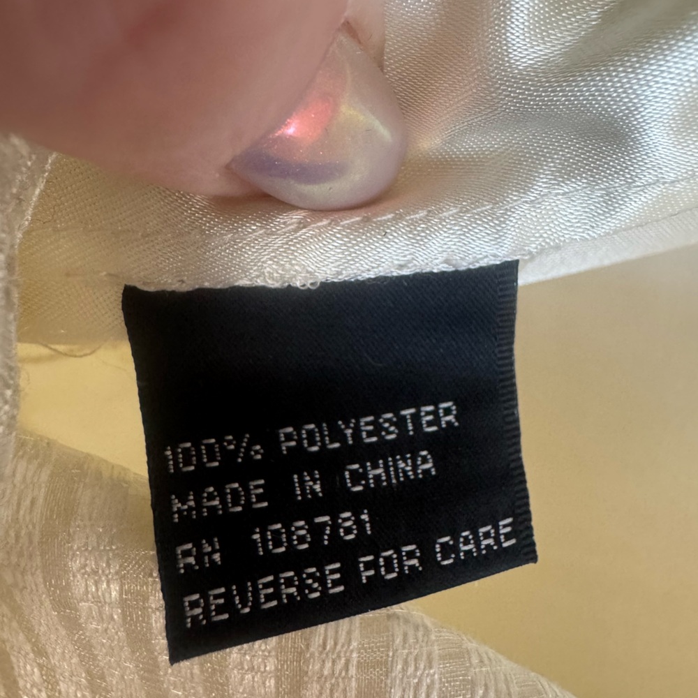AIDAN MATTOX Cream A-Line Tea Length Dress Size 8 - Picture 5 of 5